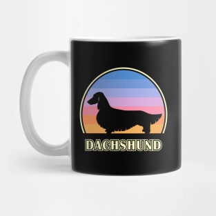 Long Haired Dachshund Vintage Sunset Dog Mug